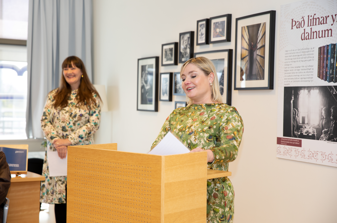 40 ára afmæli fagnað á Hljóðbókasafni Íslands Marín Guðrún Hrafnsdóttir - Forstöðumaður Hljóðbókasafnsins